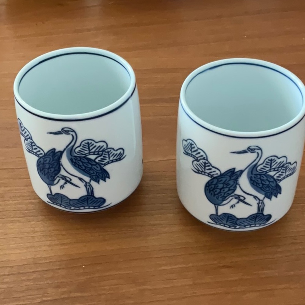 Blue and White Tea Cups